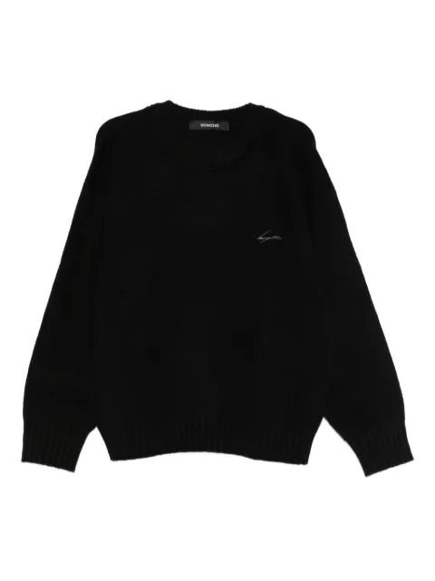SONGZIO Knight-embroidered jumper Black MH5KT717BK