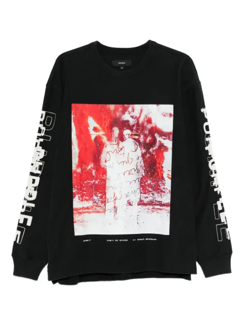 Purple Brand long-sleeve sweatshirt Black M2036HTBS126