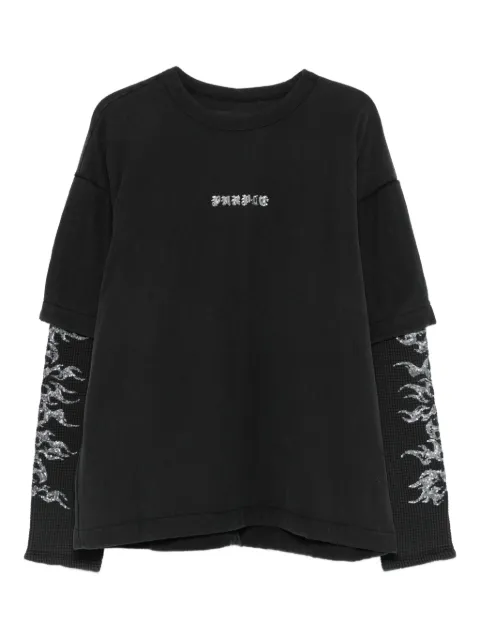 Purple Brand textured cotton T-shirt Black M2033TJFS126