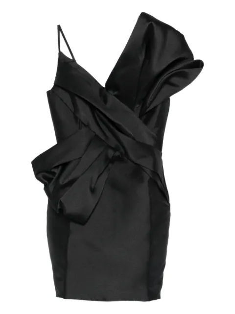 Marques'Almeida bow V-neck mini dress Black RST26DR0561MKBK