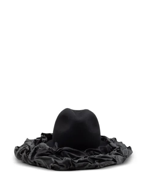 Comme Des Garçons wool ruffled hat Black GPK6020511