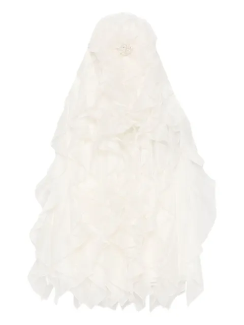 Retrofete Arina ruffled flower mini dress White RFW251187617