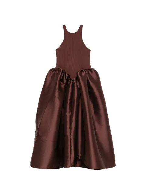 Marques'Almeida satin-skirt midi dress Brown RST26DR0295JRRBR