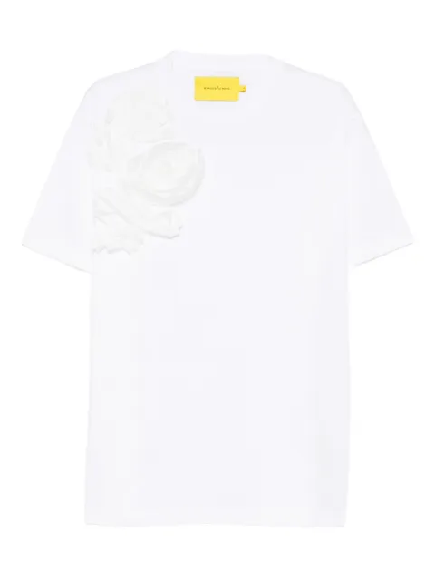 Marques'Almeida flower-appliqué T-shirt White RST26TP0734JRWH