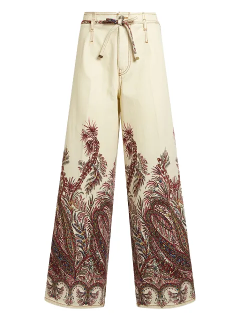 ETRO paisley-print jeans White WRNB0006AKA31