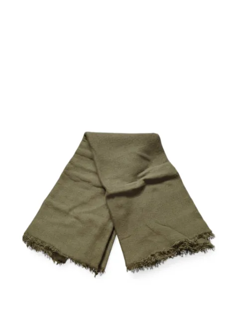 Emerson Renaldi frayed-edge scarf Green EMEW25109