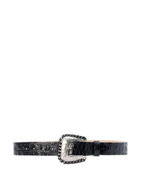 L'Agence Brisa croc-effect belt Black L1014