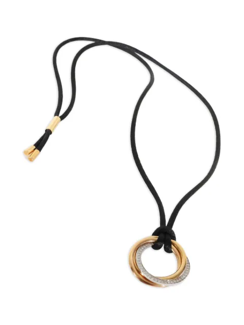 Cartier 18K tri-gold Trinity diamond necklace Gold 146841