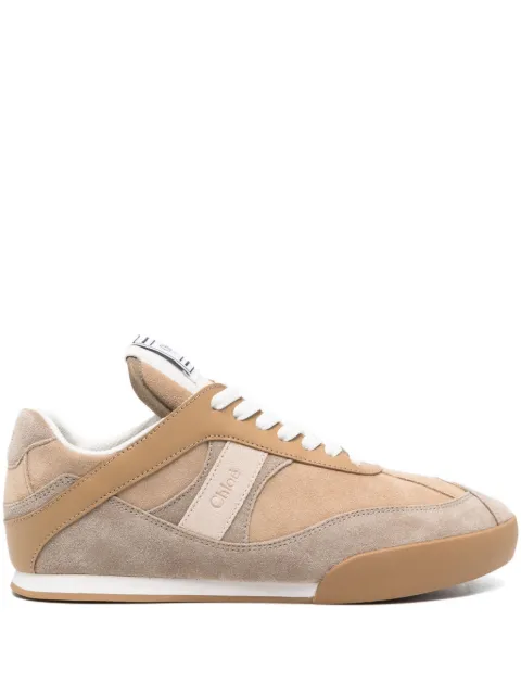 Chloé leather lace-up low-top sneakers Neutrals CH25W07IVI