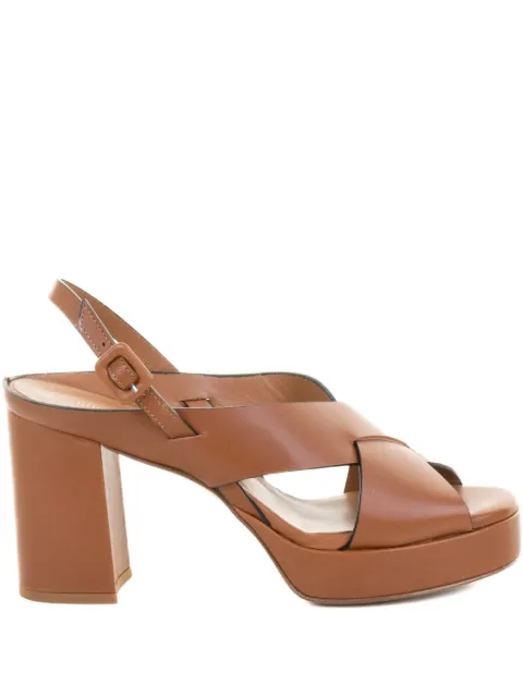 GUGLIELMO ROTTA leather platform sandals Brown CLIFFRANCHNUT