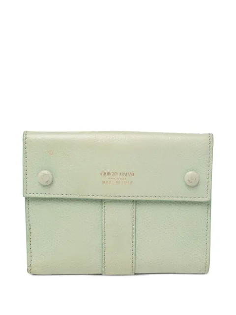 Giorgio Armani Pre-Owned 2000s leather wallet Green 485216