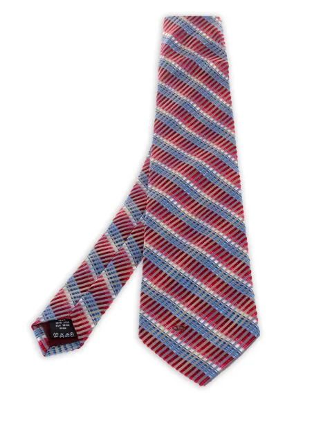 Valentino Garavani Pre-Owned 1990s diagonal-stripe silk tie Red 456985