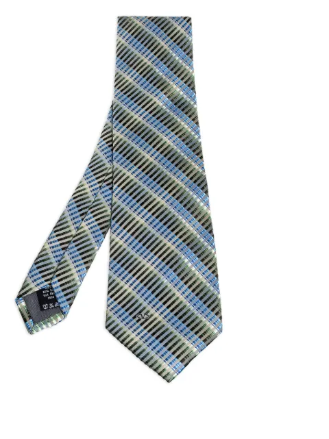 Valentino Garavani Pre-Owned striped silk tie Blue 453243