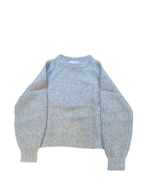Emerson Renaldi ribbed-knit raglan-sleeve sweater Grey EMEW25114