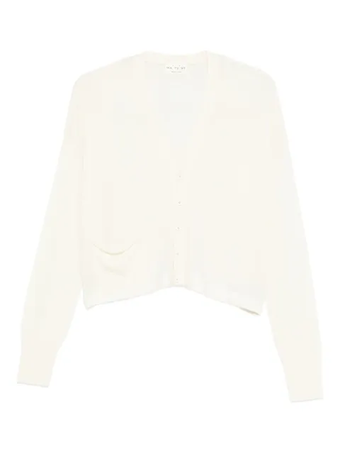 Ma'ry'ya v-neck cardigan White YRK061D1