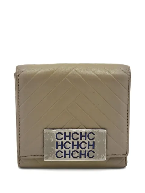 Carolina Herrera Vintage 2000s chevron-quilted wallet Neutrals 766891