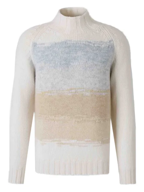 Fedeli turtleneck ribbed sweater White LAVAREDOCASH