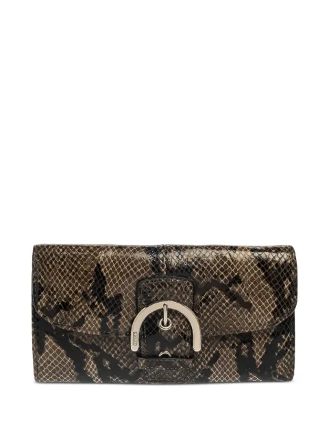 Coach Vintage python-embossed leather wallet Brown 380221