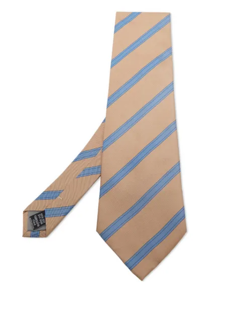 Valentino Garavani Pre-Owned 1990s striped silk tie Neutrals 744654
