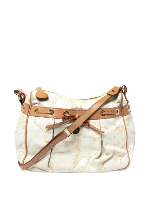 ALVIERO MARTINI 1° CLASSE 2000s map-print leather satchel White 312003