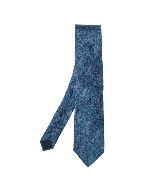 Lanvin Pre-Owned silk patterned tie Blue 616689