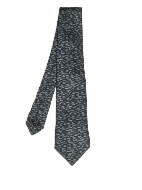 Dunhill patterned silk tie Black 556783