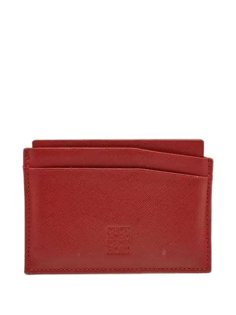 Carolina Herrera Vintage logo-detail leather card holder Red 862835