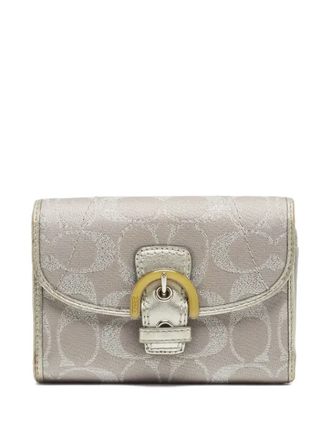 Coach monogram buckle wallet Grey 867250