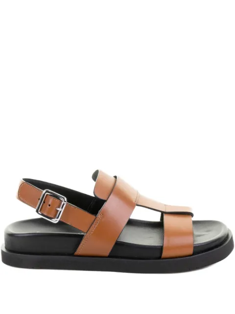 GUGLIELMO ROTTA buckle-fastening leather sandals Brown TILDARANCHNUT