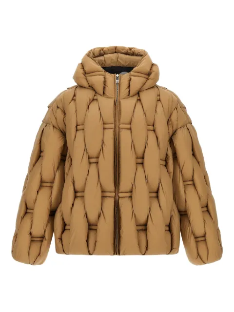 RAXXY 3D braided puffer down jacket Neutrals CRDJ096CARAMEL