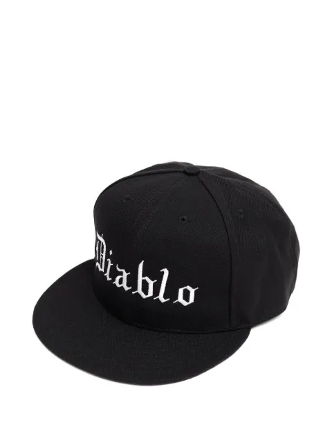 Willy Chavarria Diablo-embroidered cap Black WCASC0039