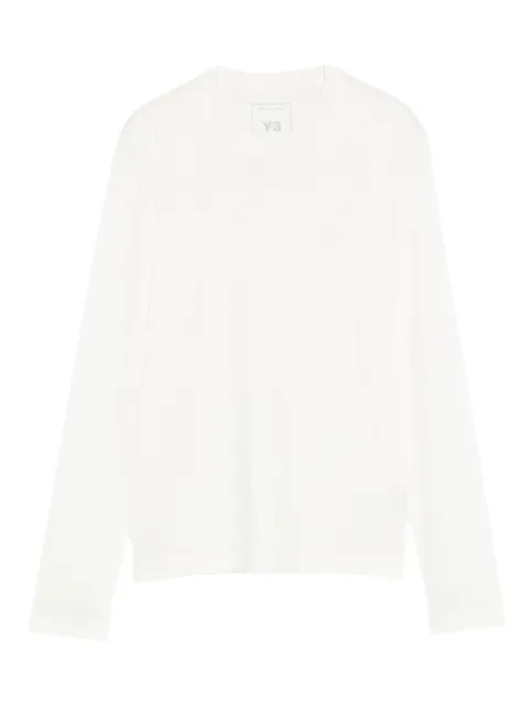 Y-3 long-sleeve crew-neck top White JY8161