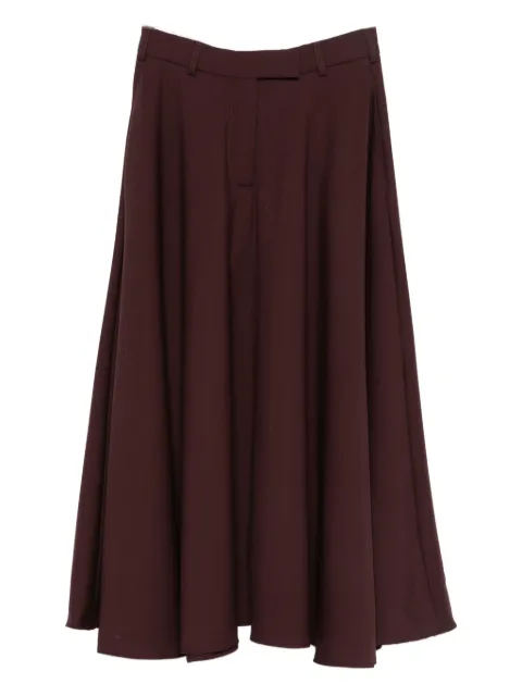 Officine Generale pleated A-line skirt Red W25WSKT156