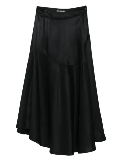 OUR LEGACY Waltz asymmetric skirt Black W4254WF