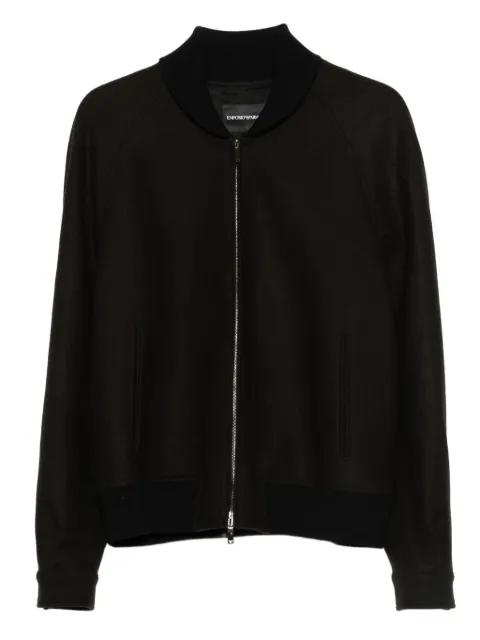 Emporio Armani zip-up pocketed bomber jacket Black EM003571TE17078