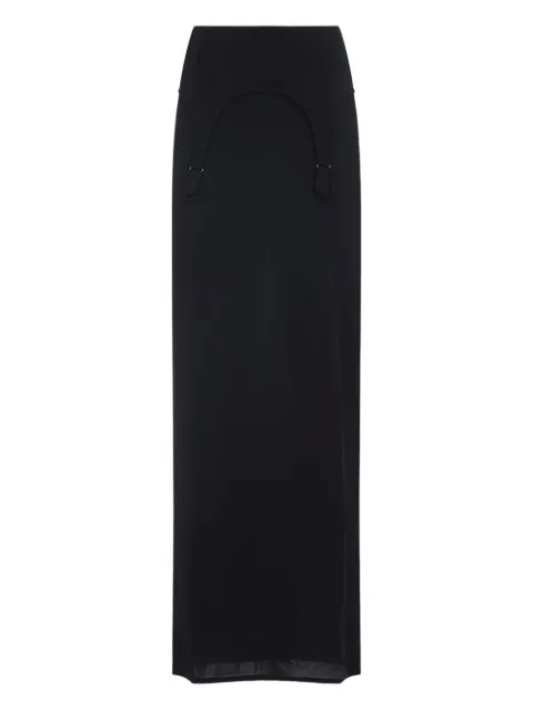 Jean Paul Gaultier suspender-detail maxi skirt Blue 2504WSK022J02584