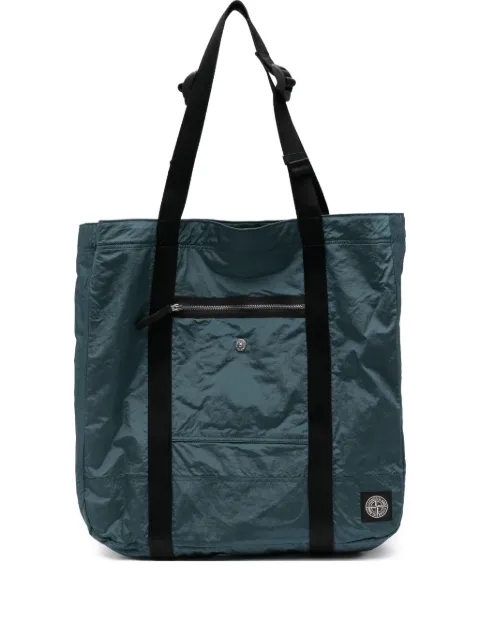Stone Island zip-pocket tote bag Green K2S159200013S0251