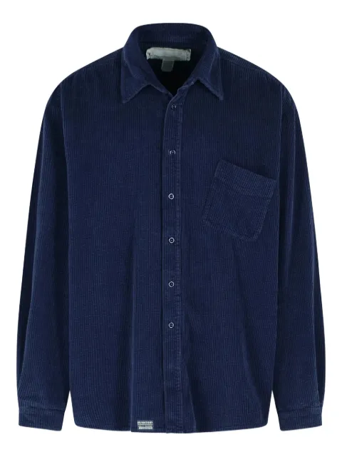 ERL corduroy patch-pocket shirt Blue ERL11B019