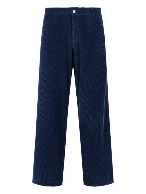 ERL corduroy button-fastening trousers Blue ERL11P019