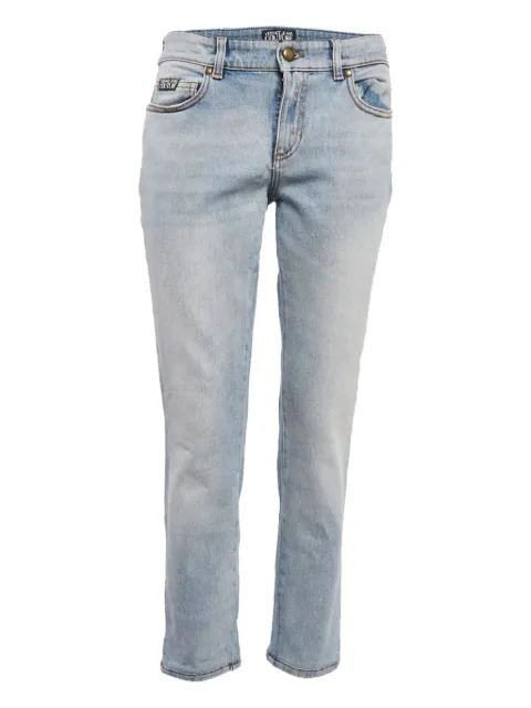 Versace Pre-Owned logo-print jeans Blue 1169823