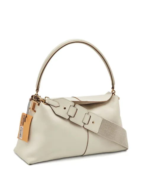 Tod's Vintage 2020s flap-front leather bag Neutrals 1163467