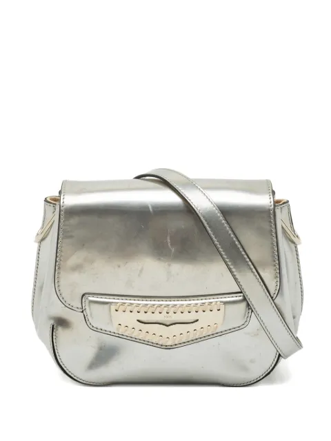 Tod's Vintage patent-leather cross body bag Silver 1182233