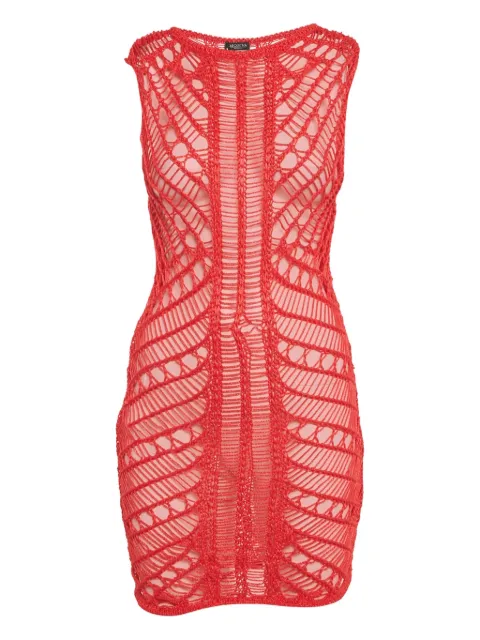 Moeva 2000s crochet mini dress Red 1180807