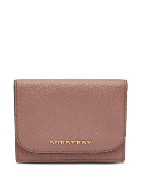 Burberry Pre-Owned logo-lettering leather wallet Pink 1184439