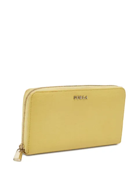 Furla 2010s leather zip-around wallet Yellow 1179358