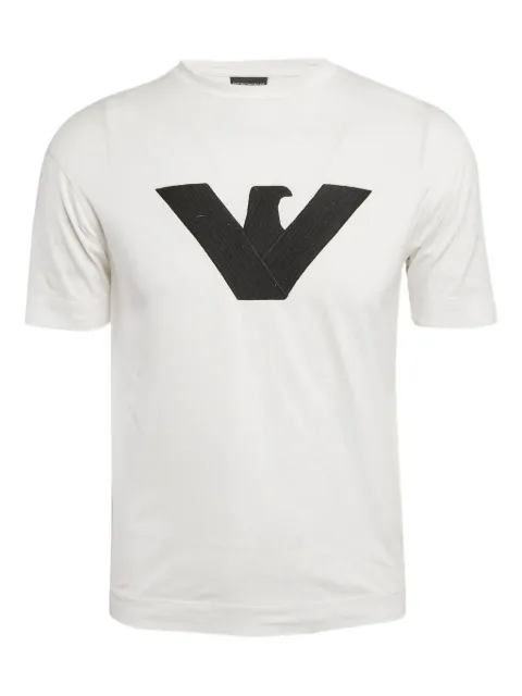 Armani Vintage 2022 eagle-embroidered T-shirt White 1164263