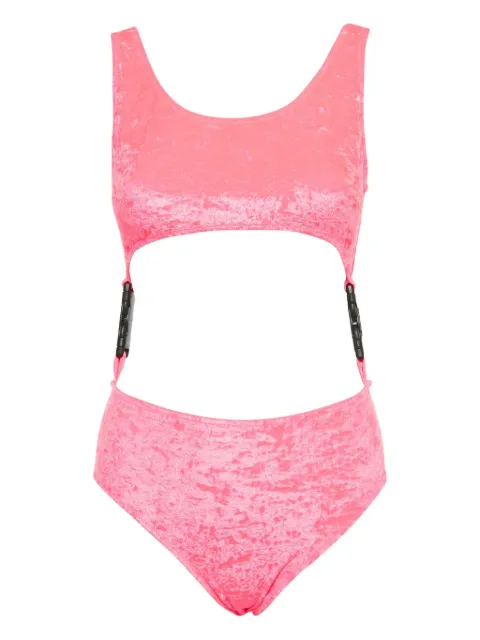 GCDS cut-out buckle-detail swimsuit Pink 1178702