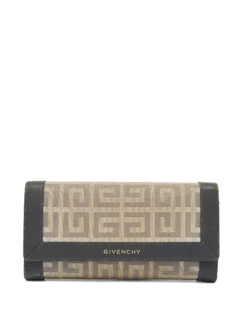 Givenchy Pre-Owned 2000s monogram leather wallet Neutrals 1136138