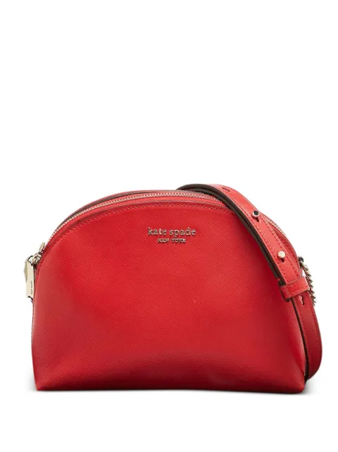 Kate Spade leather double-zip crossbody bag Red 1153293