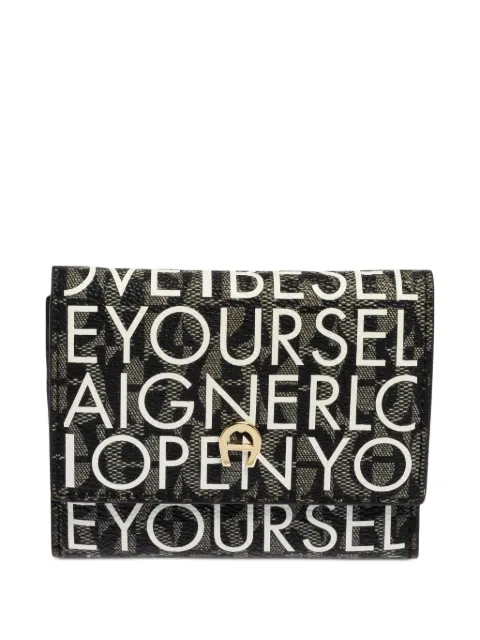 Aigner Vintage 2000s logo-print wallet Black 532770